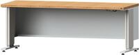 Arbeitstisch LIFT B2000xT800xH740-1140mm Platte Buche 40mm Gest. lichtgrau ANKE
