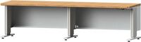Arbeitstisch LIFT B2800xT800xH740-1140mm Platte Buche 40mm Gest. lichtgrau ANKE