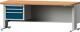 Schubladenschrank H420xB570xT615mm grau/enzianblau 2x90,1x180mm Vollauszug ANKE