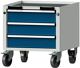 Schubladenschrank H575xB570xT615mm grau/enzianblau 3x120mm Vollauszug ANKE