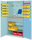 Flügeltürenschrank Schlitzpl. H1950xB1000xT600 2Böden 2Schubl.1Werkbankpl.gr/gr.