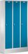 Garderobenschrank m.Sockel H1800xB900xT500mm lichtgrau/ lichtblau 3 Abt.C+P