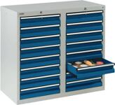 Schubladenschrank H900xB1000xT500mm lichtgrau/lichtgrau 14 Schubl.STUMPF