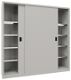 Schiebetürenschrank H1950xB2000xT500mm 8Fbd.grau Trgf.1000kg Trennw.Vollblechtür