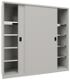 Schiebetürenschrank H1950xB2000xT600mm 8Fbd.lichtgrau Trgf.1000kg Trennw.
