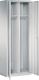 Kleiderschrank H1800xB600xT500mm Stahlbl.lichtgrau/lichtgrau Anz.Abt.2 m.Sockel