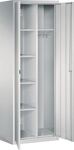 Kleider-Wäscheschrank H1800xB600xT500mm Stahlbl.lichtgrau Anz.Abt.2 m.Sockel