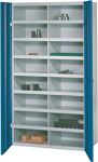 Fächerschrank H1800xB1000xT530mm mit 16 Fächern lichtgrau