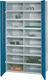 Fächerschrank H1800xB1000xT530mm mit 16 Fächern lichtgrau