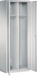 Kleiderschrank H1800xB800xT500mm Stahlbl.lichtgrau/lichtgrau Anz.Abt.2 m.Sockel
