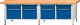 Werkbank Bucheplatte 40mm B2800xT700xH840mm 4Schubl. 180mm 4xTür 360mm grau/blau