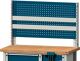 Werkbankaufbau B1165xH650mm enzianblau Lochblech 2 Halteschienen ANKE