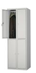 Fächerschrank H1800xB600xT500mm m.Sockel Anz.Fächer 4 lichtgrau lichtblau