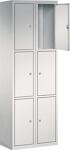 Fächerschrank H1800xB600xTmm m.Sockel Anz.Fächer 6 lichtgrau lichtgrau
