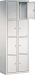 Fächerschrank H1800xB600xT500mm m.Sockel Anz.Fächer 8 lichtgrau lichtgrau