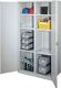 Schwerlastschrank H1950xB1000xT600mm lichtgrau/enzianblau 6 Fbd.