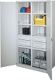 Schwerlastschrank H1950xB1000xT600mm lichtgrau 6 Fbd. 4 x 175mm