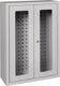 Hängeschrank H750xB500xT200mm Sichtfenster Stahlbl.lichtgrau/lichtgrau