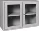 Hängeschrank H600xB800xT300mm Sichtfenster,1 BD Stahlbl.lichtgrau/lichtgrau