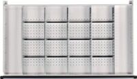 Schubladenunterteilungsmaterial Front-H.180-360mm 5 Längs-/12 Quertr.-W.