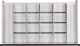 Schubladenunterteilungsmaterial Front-H.180-360mm 5 Längs-/12 Quertr.-W.