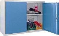 Hängeschrank H600xB800xT300mm Vollblech,1 BD Stahlbl.lichtgrau/lichtgrau