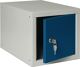 Schließfachschrank lichtgrau/enzianblau H350xB400xT450mm 1 Abt.