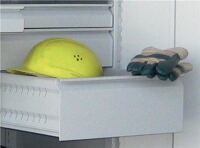 Schubl.H175xB415mm Trgf.60kg Stahlbl.lichtgrau f.Schwerlastschrank