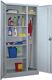 Flügeltürenschrank H1950xB1000xT500mm grau/grau 6BD Kleiderstange PAVOY