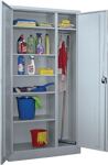 Flügeltürenschrank H1950xB1000xT500mm grau/blau 6BD Kleiderstange PAVOY
