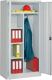 Flügeltürenschrank H1950xB1000xT600mm grau/blau 3BD Hutbod.u.Kleiderstange PAVOY