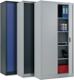 Flügeltürenschrank H1950xB1200xT400mm lichtgrau/enzianblau 7 BD PAVOY
