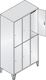 Garderobenschrank m.Füßen H 150mm H1850xB900xT500mm Farbwahl/ 3x2 Abt.C+P
