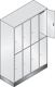 Garderobenschrank m.Sockel H 100mm H1800xB1190xT500mm Farbwahl/ 4x2 Abt.C+P