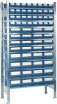 Werkbank V, NW-Nr.: 9141453781 B2000xT700xH840mm Buche, massiv lichtgrau enzianblau Anz.Schubl.3, Anz.Türen 2  
