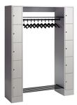 Personalgarderobe m.Kleiderbügelstange H1950xB1430xT480mm Farbwahl 5x2 Abt.