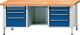 Werkbank V B2000xT700xH890mm Universalplatte lichtgrau enzianblau 8 Schubl.ANKE
