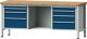 Werkbank V B2000xT700xH890mm Universalplatte lichtgrau enzianblau 8 Schubl.ANKE