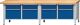 Werkbank V B2800xT700xH840mm Buche massiv lichtgrau enzianblau 4 Schubl.ANKE
