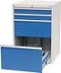 CNC-Schubladenschrank H1019xB705xT736mm lichtgrau lichtblau 5 Werkzg.tr.