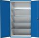 Schwerlastschrank H1950xB1085xT630mm lichtgrau/enzianblau 4 Fbd.