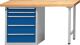 Werkbank V B1500xT700xH890mm Universalplatte lichtgrau enzianblau 5 Schubl.ANKE