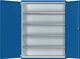 Schwerlastschrank H1950xB1485xT630mm lichtgrau/enzianblau 4 Fbd.