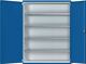 Schwerlastschrank H1950xB1485xT630mm lichtgrau/enzianblau 4 Fbd.