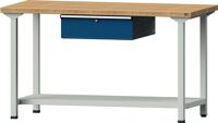 Werkbank BL B2000xT700xH890mm Universalplatte lichtgrau enzianblau 1 Schubl.ANKE