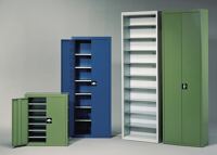 Regalschrank H2150xB680xT280mm brillantblau 15Fachböden m.Türen 54xMK5,28xMK4