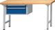 Werkbank V B2000xT700xH840mm Buche massiv grau/blau Anz.Schubl.xH 1x90,1x180mm