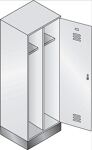 Garderobenschrank Sockel H 100mm H1800xB610xT500mm Farbwahl/ 2 Abt.C+P