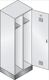 Garderobenschrank Sockel H 100mm H1800xB610xT500mm Farbwahl/ 2 Abt.C+P