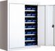Fächerschrank H1950xB900xT480mm m.Sockel Anz.Fächer 10 lichtgrau lichtgrau